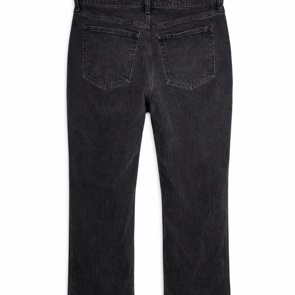 Abercrombie Curve Love High Rise Vintage Straight Black Jeans 14 - Picture 2 of 2